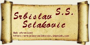Srbislav Selaković vizit kartica